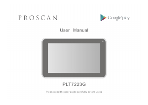 Manual Proscan PLT7223G Tablet