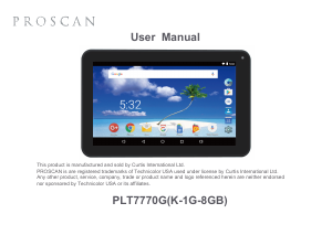 Manual Proscan PLT7770G Tablet