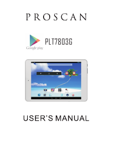 Manual Proscan PLT7803G Tablet