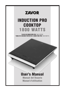 Manual de uso Zavor ZSEPR01 Induction Pro Placa