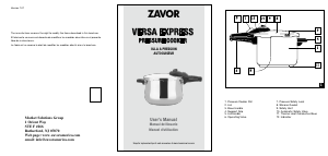 Manual de uso Zavor ZCWRA01 Versa Express Olla a presión