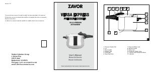 Manual Zavor ZCWRA02 Versa Express Pressure Cooker