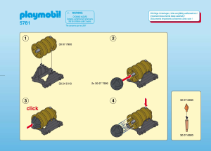 Manuale Playmobil set 5781 Pirates Cannone con pirato