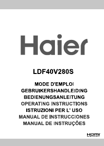 Manual de uso Haier LDF40V280S Televisor de LED