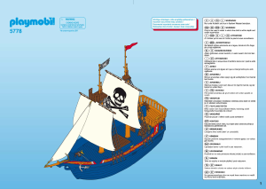 Manual de uso Playmobil set 5778 Pirates Barco pirata calavera