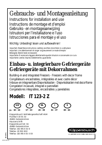 Bedienungsanleitung Küppersbusch IT 123-2Z Gefrierschrank