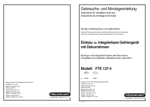 Handleiding Küppersbusch FTE 127-4 Vriezer