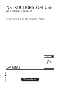 Manual de uso Küppersbusch IGV 689.1 Lavavajillas
