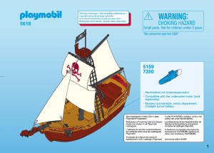 Bedienungsanleitung Playmobil set 5618 Pirates Schiff