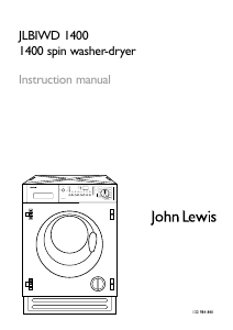 Handleiding John Lewis JLBIWD1400 Was-droog combinatie