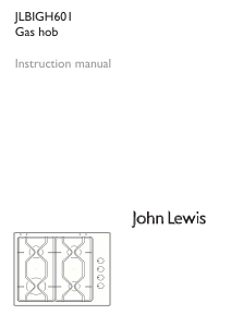 Handleiding John Lewis JLBIGH601 Kookplaat