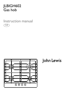 Handleiding John Lewis JLBIGH602 Kookplaat