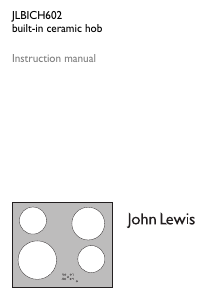 Handleiding John Lewis JLBICH602 Kookplaat