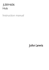 Manual John Lewis JLBIIH606 Hob