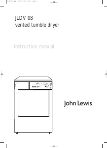 Manual John Lewis JLDV 08 Dryer