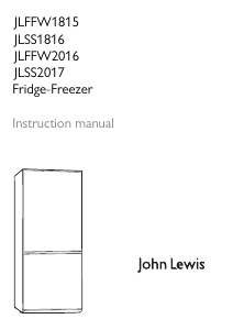 Manual John Lewis JLFFW 1815 Fridge-Freezer