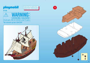konsulent George Hanbury Vores firma Manual Playmobil set 5135 Pirates Pirates ship