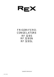 Manuale Rex RF32BSN Frigorifero-congelatore