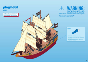 Den sandsynlige støvle halt Manual Playmobil set 4290 Pirates Large pirate ship