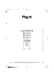 Manuale Rex RL55V Lavatrice