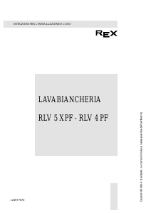 Manuale Rex RLV5XPF Lavatrice