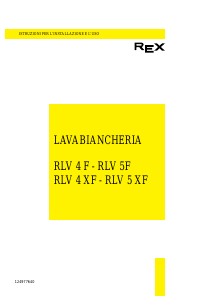 Manuale Rex RLV5XF Lavatrice