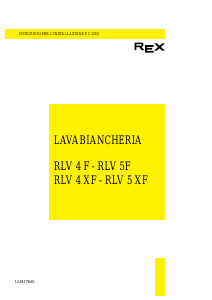 Manuale Rex RLV4XF Lavatrice