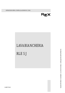 Manuale Rex RLE5J Lavatrice