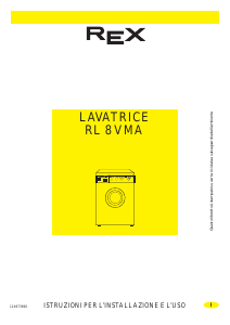 Manuale Rex RL8VMA Lavatrice