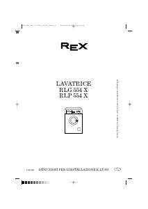 Manuale Rex RLP554X Lavatrice