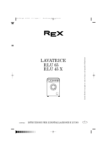 Manuale Rex RLU45X Lavatrice