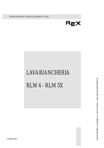 Manuale Rex RLM45 Lavatrice