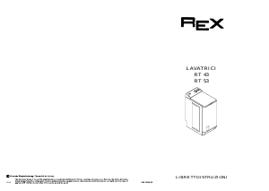 Manuale Rex RT53 Lavatrice