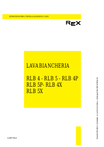 Manuale Rex RLB5P Lavatrice