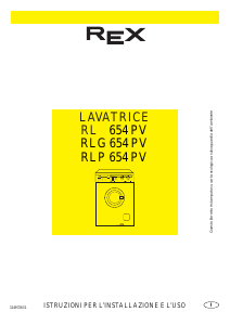 Manuale Rex RL654PV Lavatrice