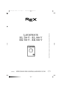 Manuale Rex RL730V Lavatrice