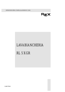 Manuale Rex RL5XGR Lavatrice