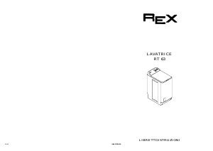 Manuale Rex RT63 Lavatrice
