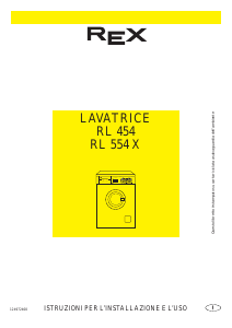 Manuale Rex RL554X Lavatrice