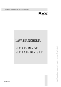Manuale Rex RLV4F Lavatrice