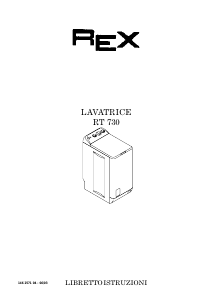 Manuale Rex RT730 Lavatrice