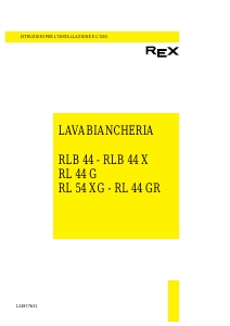 Manuale Rex RL44GR Lavatrice