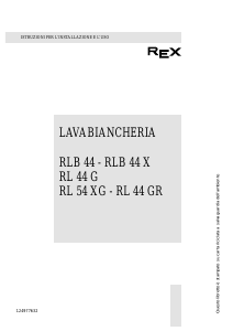 Manuale Rex RL54XG Lavatrice