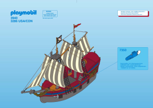 Manual de uso Playmobil set 3940 Pirates Barco pirata