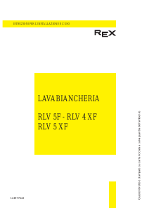 Manuale Rex RLV5F Lavatrice