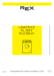 Manuale Rex RL554V Lavatrice