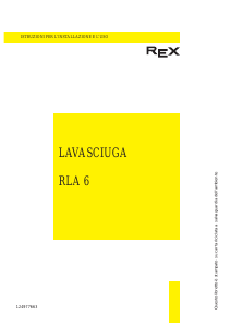Manuale Rex RLA6 Lavasciuga