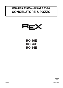 Manuale Rex RO16E Congelatore