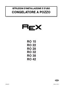 Manuale Rex RO22 Congelatore