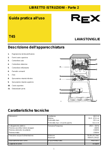 Manuale Rex T45 Lavastoviglie